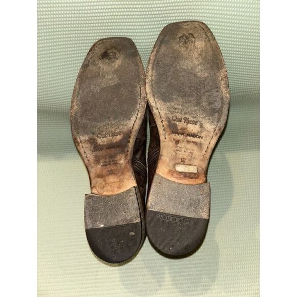 Mark Nason Cross Boots Side Zip Brown Leather Men’s Size 10 87627 - Picture 7 of 9